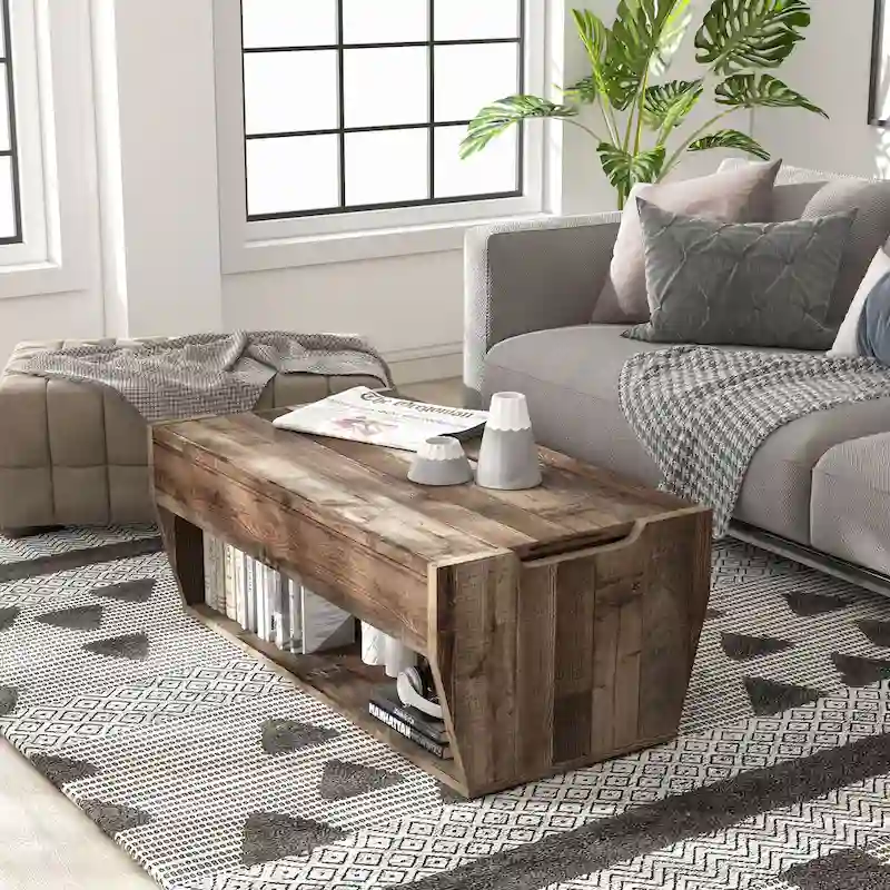 Rere Rustic 41-inch Wood Lift-top Coffee Table by Furniture of America