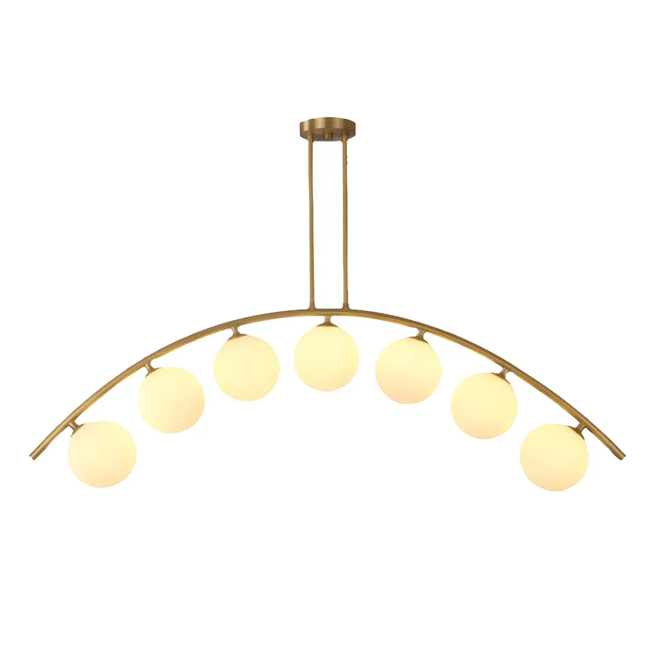 Trendy Modern Gold Arc Multi-Light Island Pendant