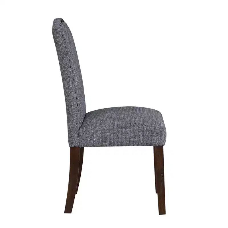 Gray / Taupe Modern Classic Armless Dining Chair, High Back, Set of 2