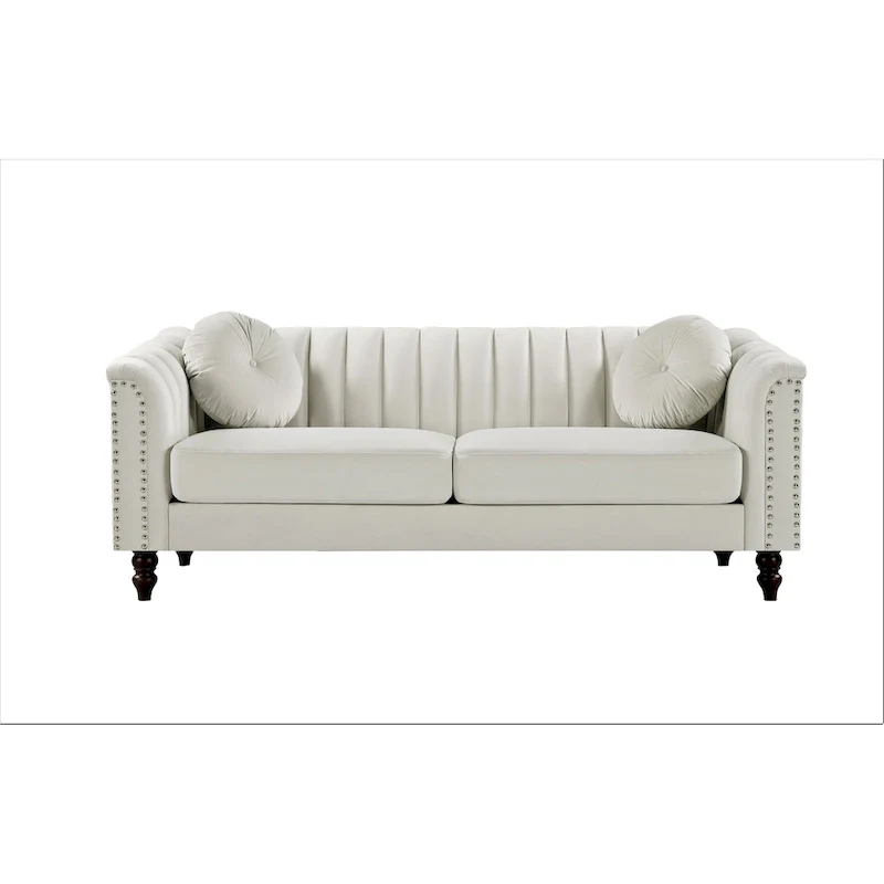 Hills Tufted Back Nailhead 75.2  Sofa