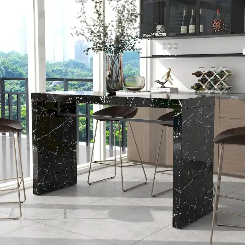 Amereti 60-inch Faux Marble Counter Height Table by Furniture of America