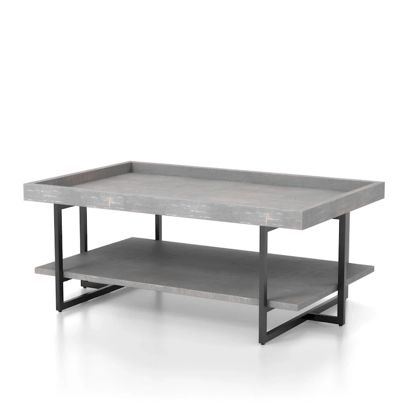 Damara Transitional 47-inch Metal 1-Shelf Coffee Table by Furniture of America