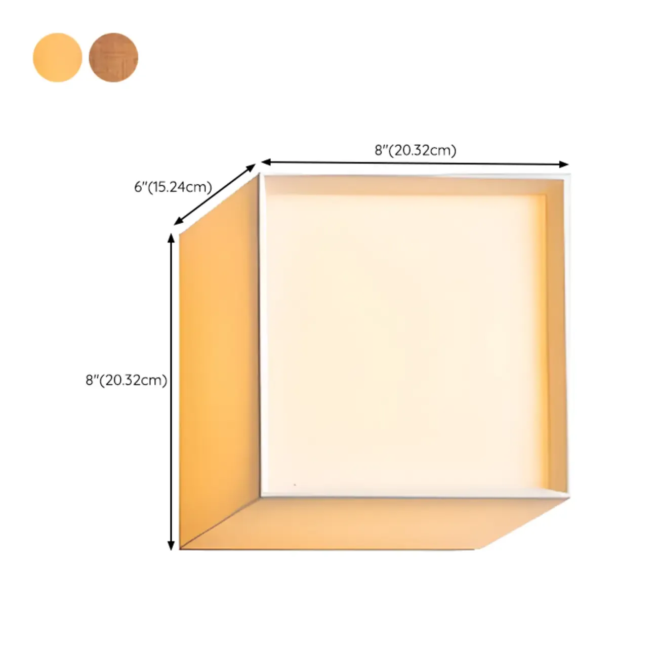 Ambient Cloth Shade Square Flush Mount Wall Sconce