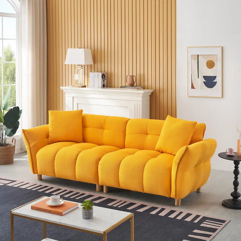 Upholstered 3-seater Sofa with Matching Pillows