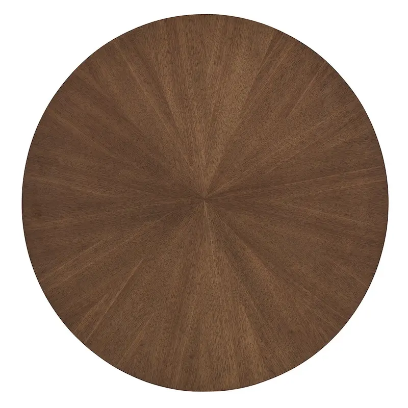 Walnut Finish Round End Table