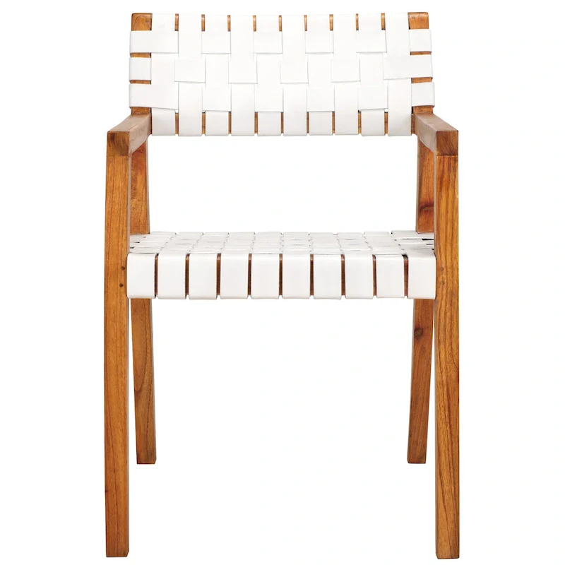 SAFAVIEH Gerda Woven Leather Dining Room Chair - 22.1 W x 20.9 L x 31.9 H - 22Wx21Dx32H