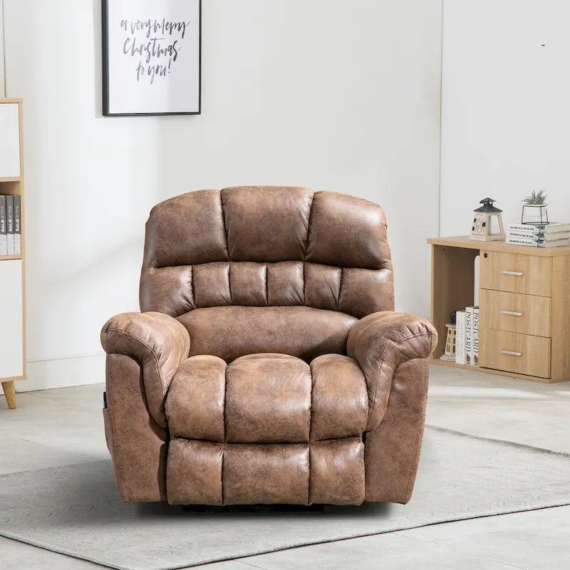 Ebello Microsuede Power Lift Recliner Sofa with Massage Chair