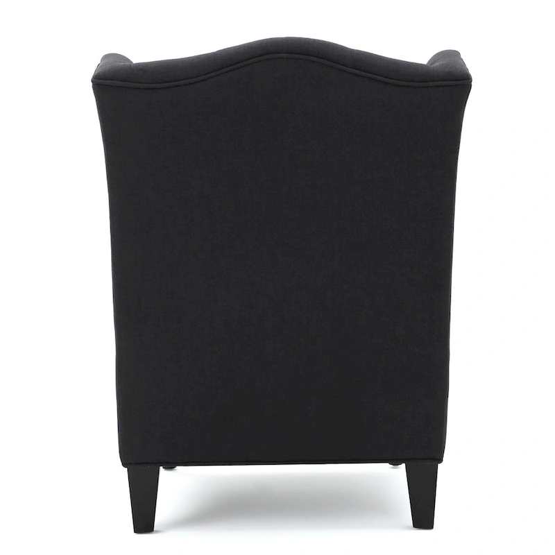 Charcoal 27.5 High Back Upholstered Button Tufted Club Chair