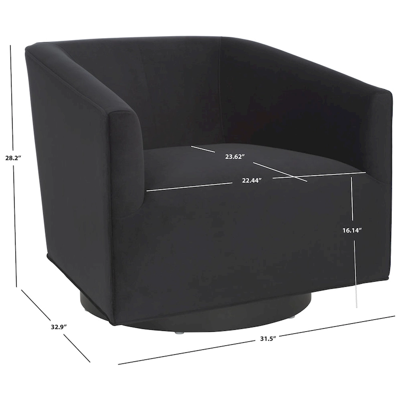 SAFAVIEH Frona Accent Chair (Fully Assembled) - 32 W x 33 D x 29 H - 32Wx33Dx28H