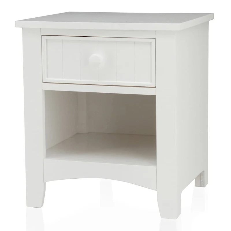 Ettrick Transitional Espresso Wood 1-Drawer Night Stand