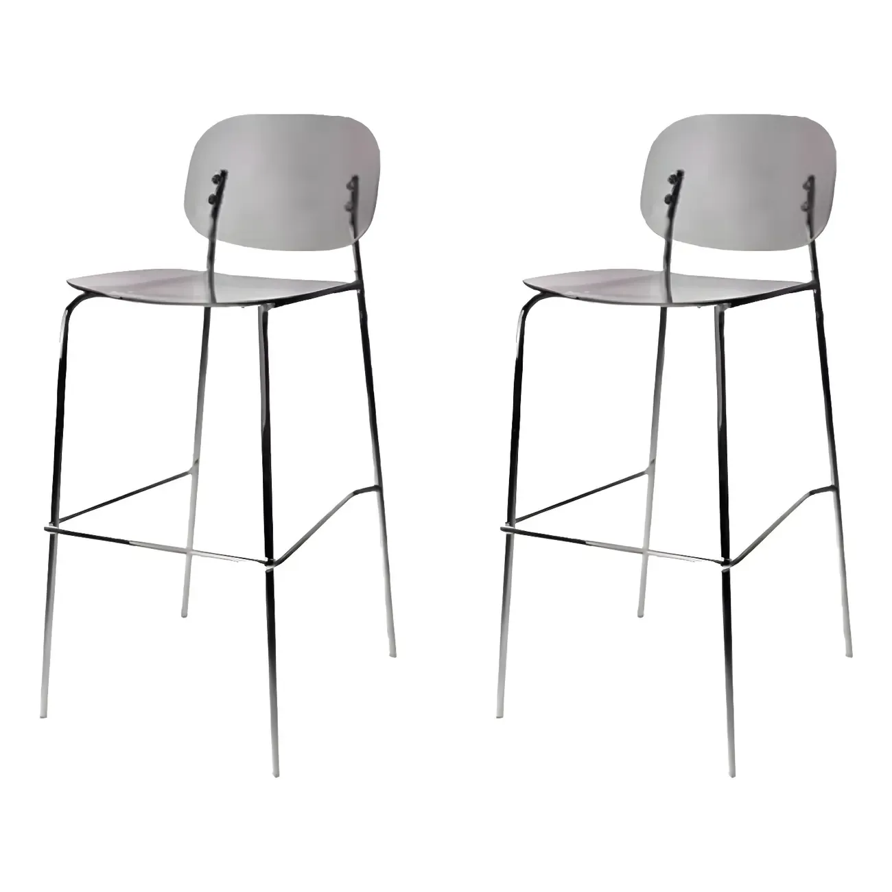 Scandinavian Square Seat Counter Height Acrylic Bar Stools