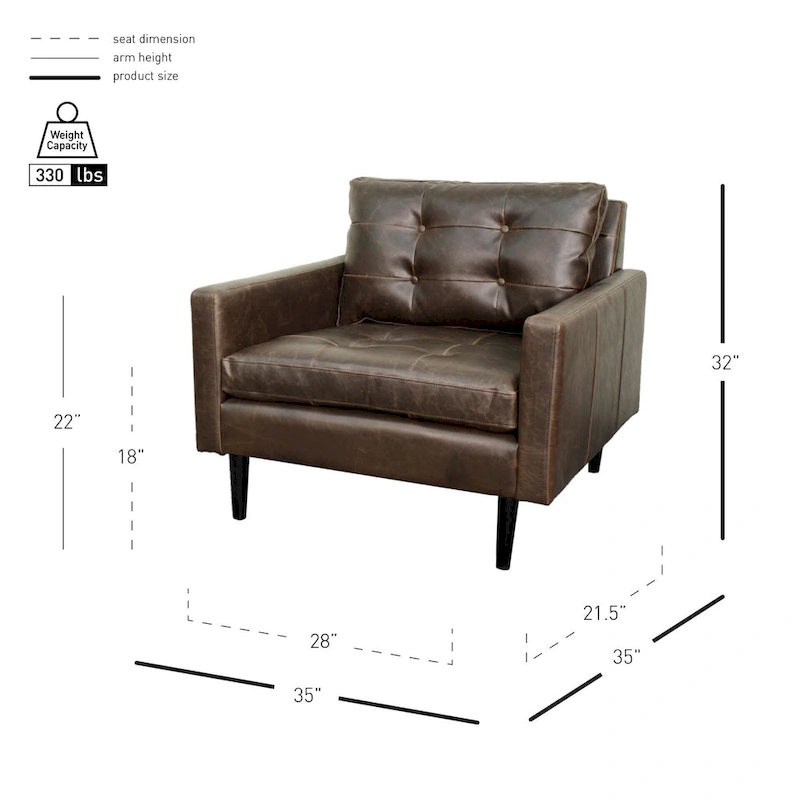 Ritchie Bonded Leather Arm Chair