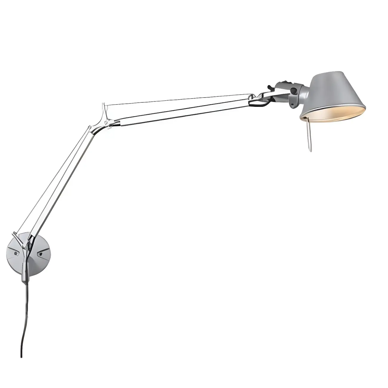Industrial Aluminum Shade Swing Arm Wall Light
