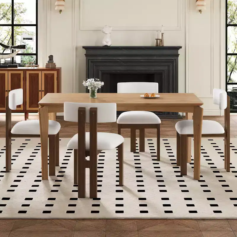 Christopher Knight Home Willow 5 Pieces Wood and Metal Upholstered Dining Set