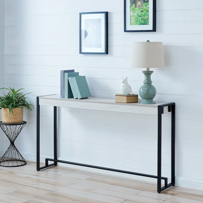 SEI Furniture Macen Modern Narrow Industrial Console Table