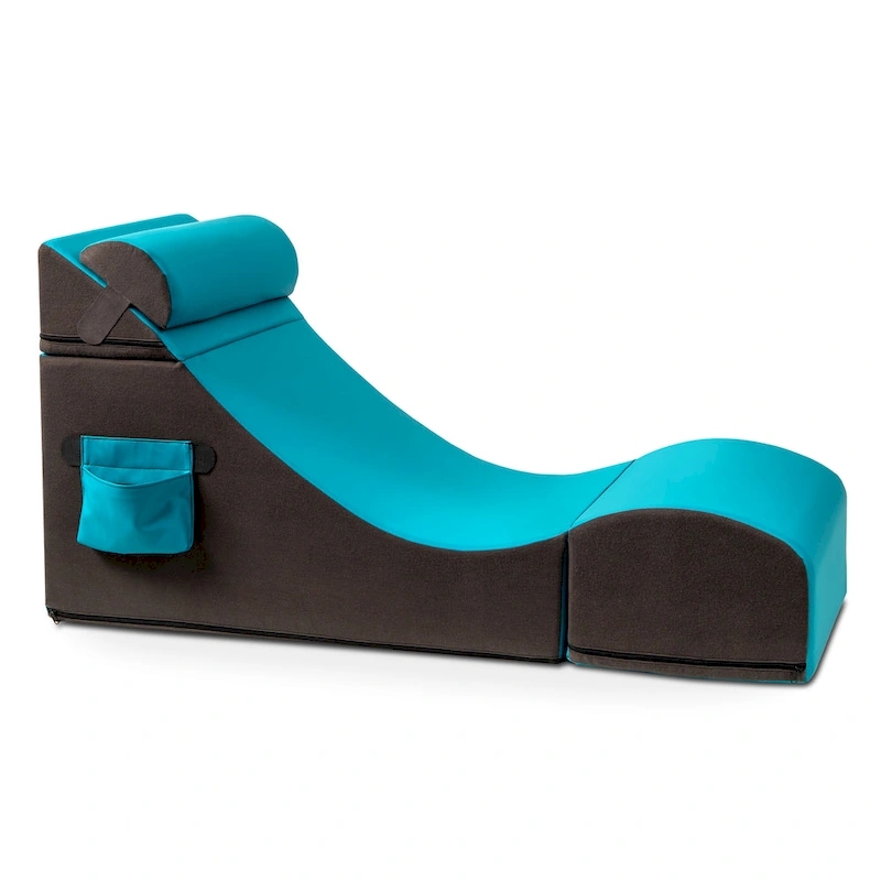 Jaxx Flexx V-Tex Convertible 3 in 1 Gamer Chair, Table, & Ottoman w/ Adjustable Headrest - Vinyl