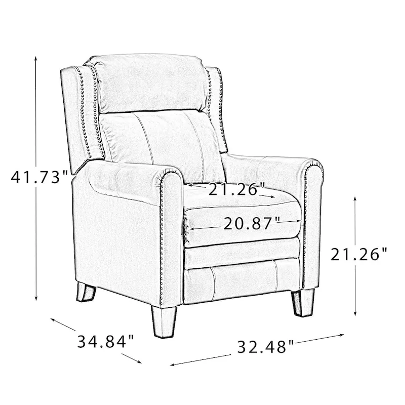 Felisa 32.48 Wide Genuine Leather Manual Recline Set of 2