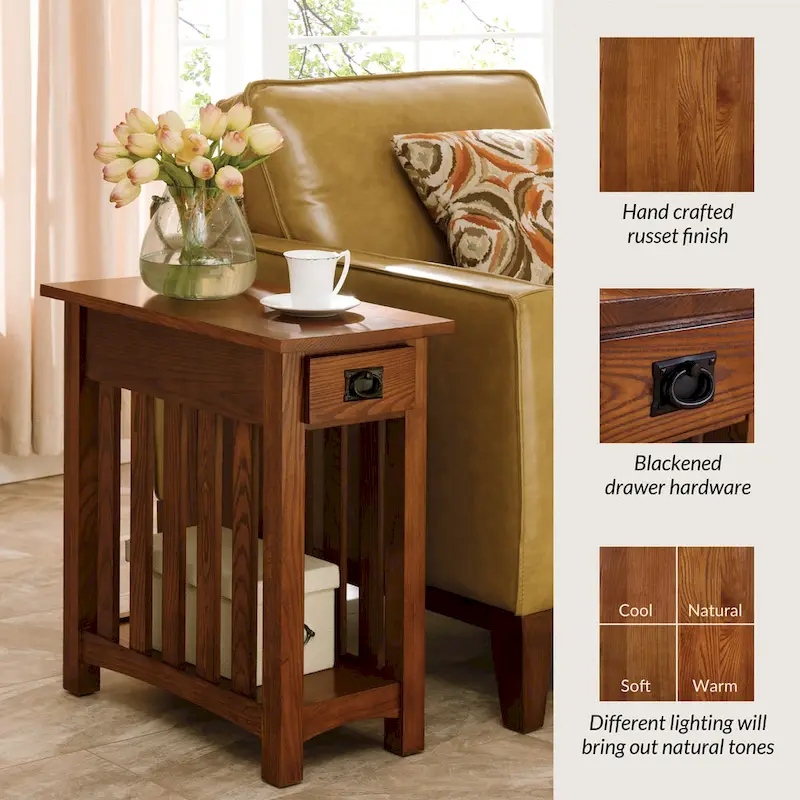 Leick Home Impeccable Transitional 1 Drawer End Table