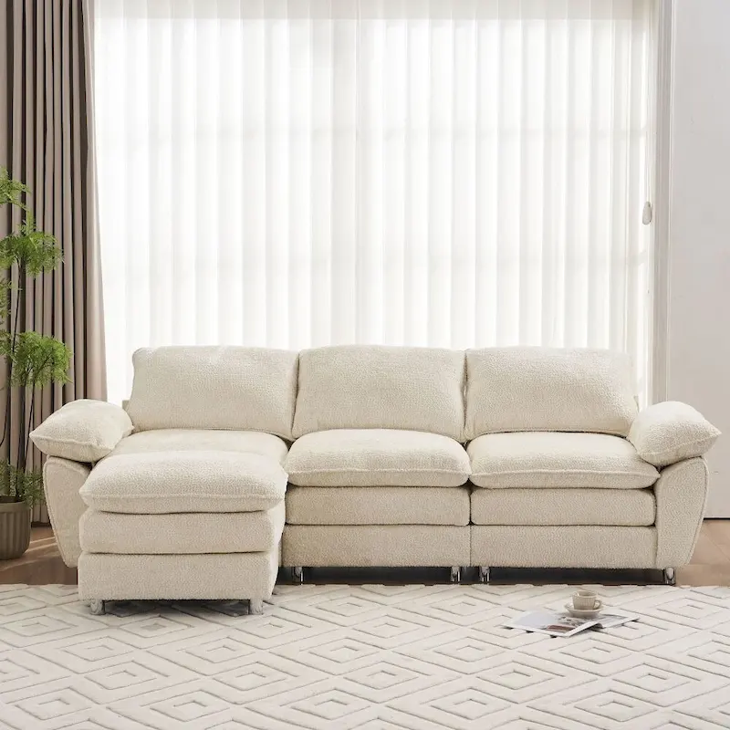 Modern Deep 3-Seat Sofa Couch