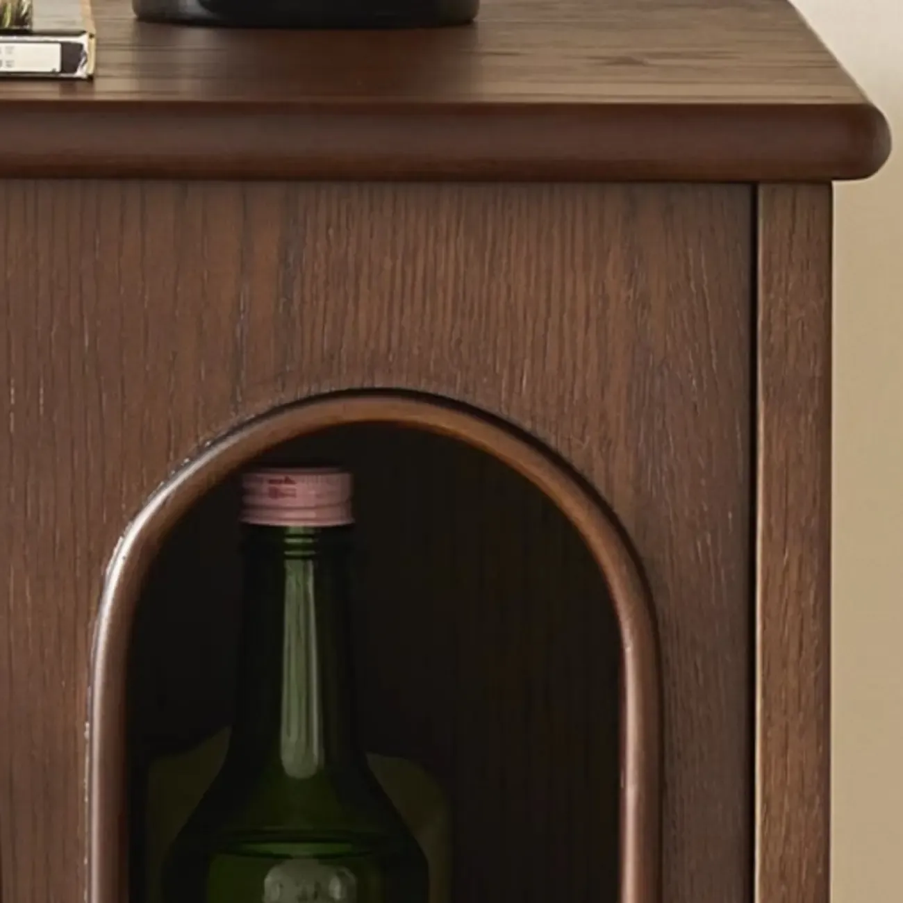 Tall Traditional Brown Wooden Rectangular Side Table