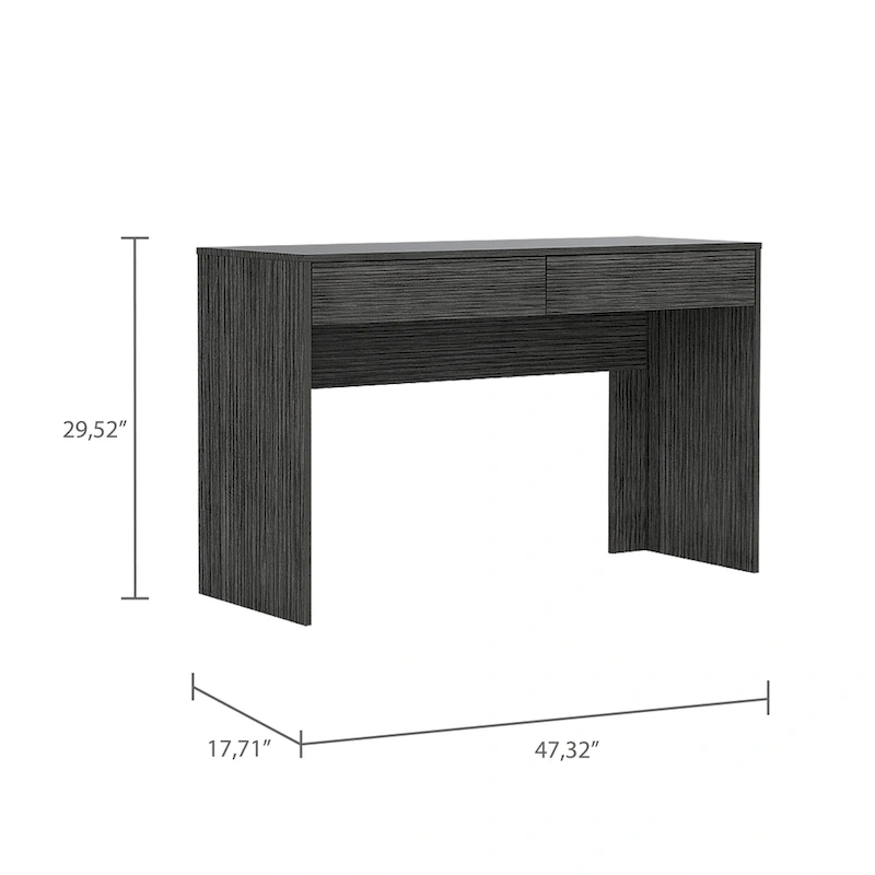 FM Furniture Tampa 2-Drawer Computer Desk with 2 Handleless Drawers