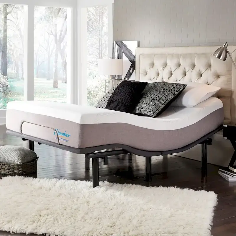 Slumber Solutions 12-inch Gel Mattress Adjustable Set