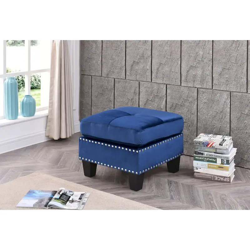 Copper Grove Meharrize Tufted Velvet Ottoman