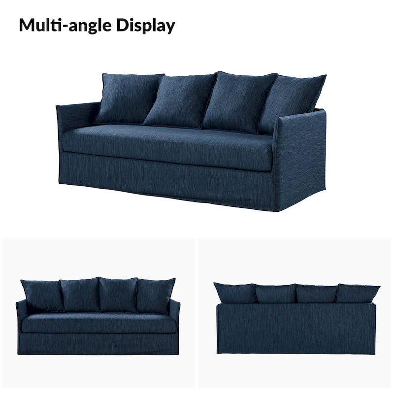 Gottfried 80  Slipcovered Sofa with Removable Cushions by HULALA HOME