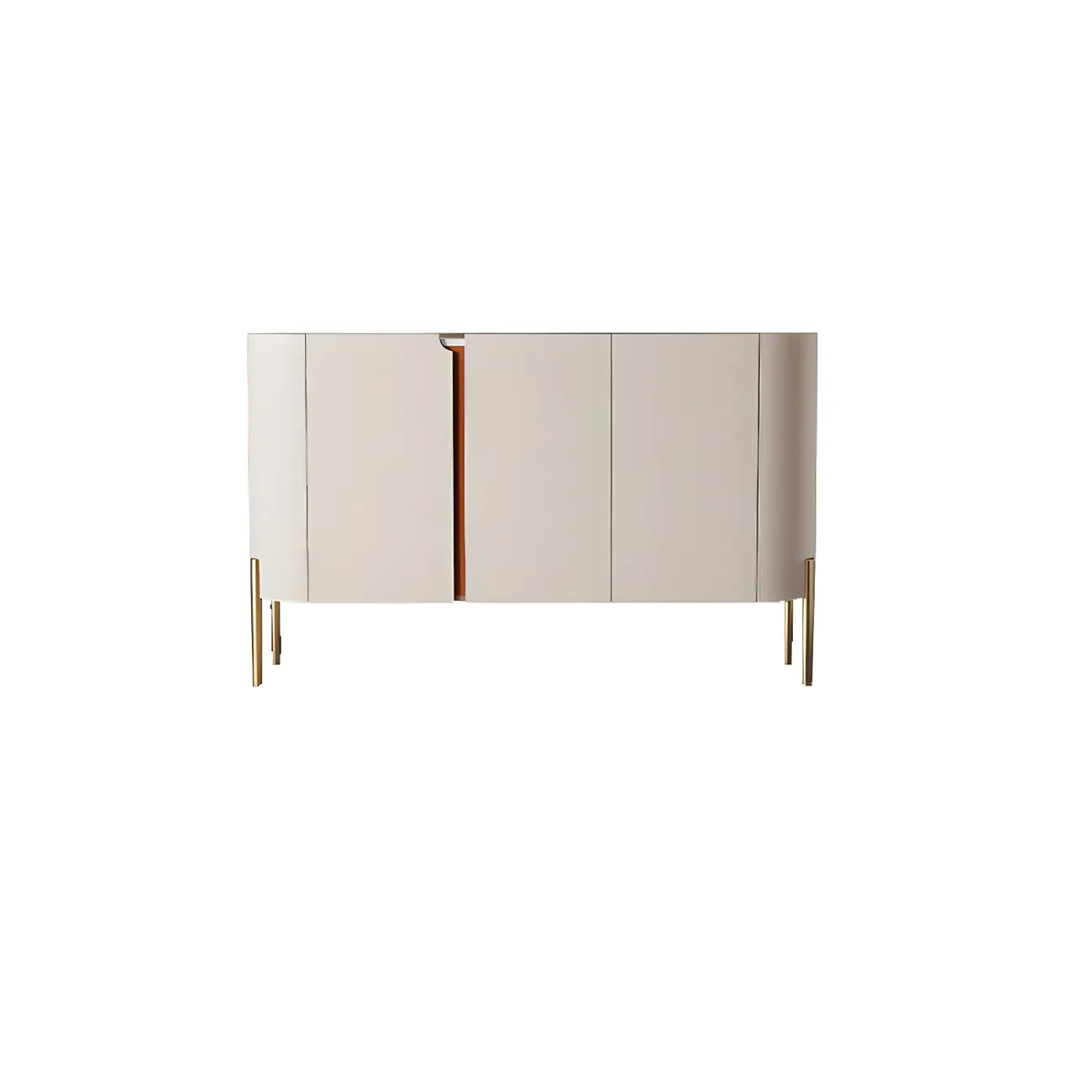 Glam Off-White Wooden Sideboard with Cabinets