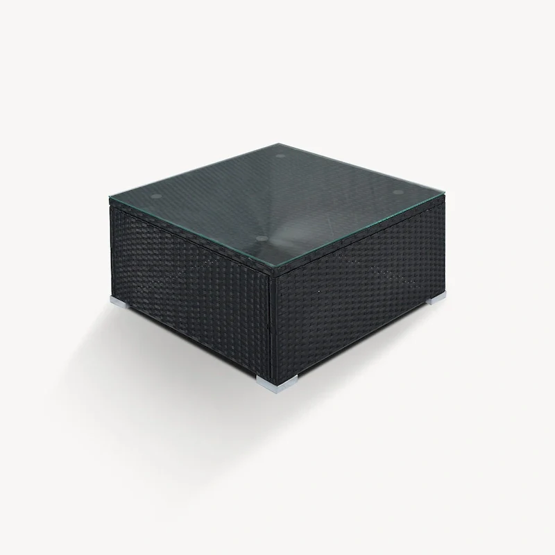 8-Piece Wicker Modular Sectional Sofa Set with Coffee Table