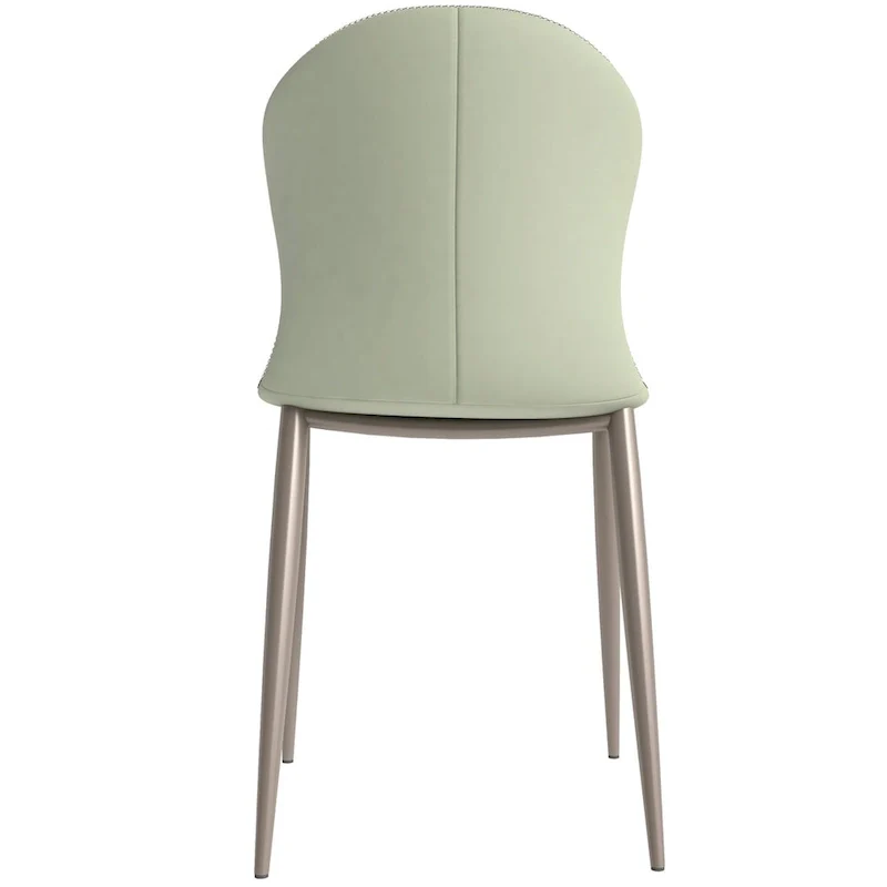 Modern Upholstered Fabric Dining Chair with Metal Legs, Mosaic Style Kitchen Side Chair