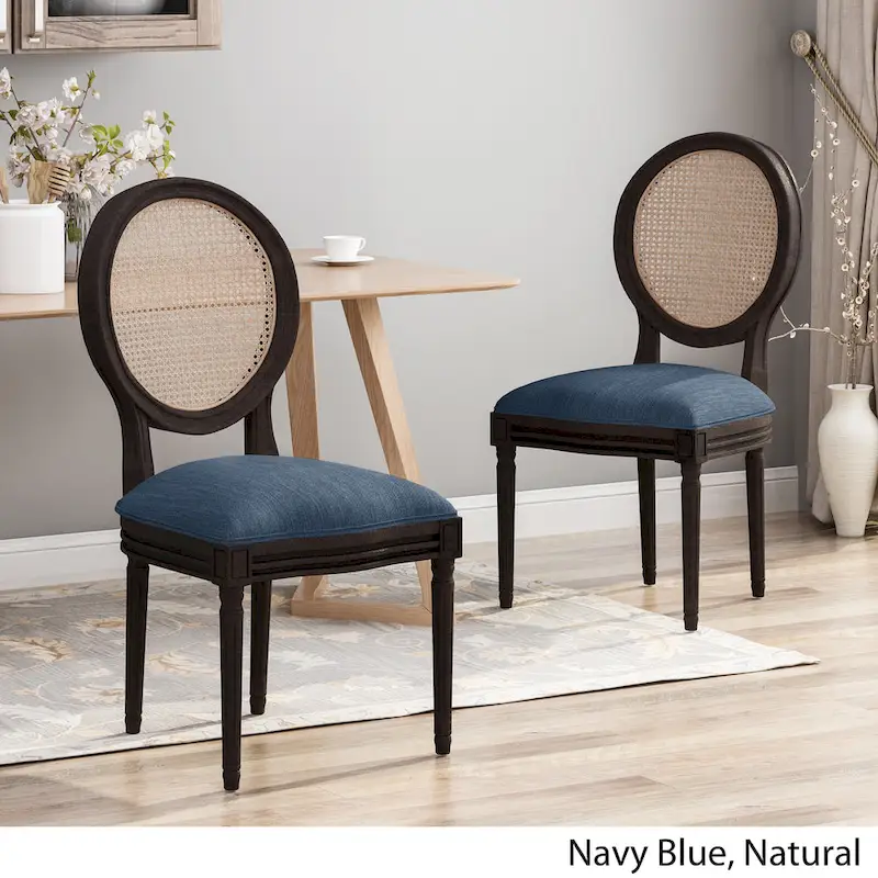 Govan Wooden Dining Chairs with Cushions (Set of 2) by