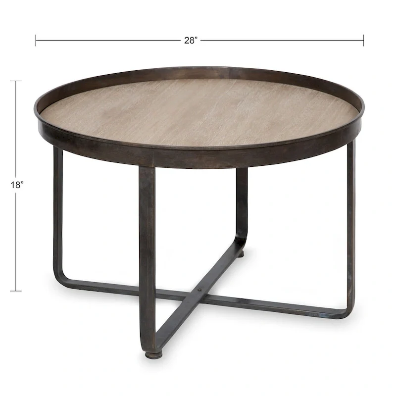 Kate and Laurel Zabel Round Modern Coffee Table - 28 Diameter