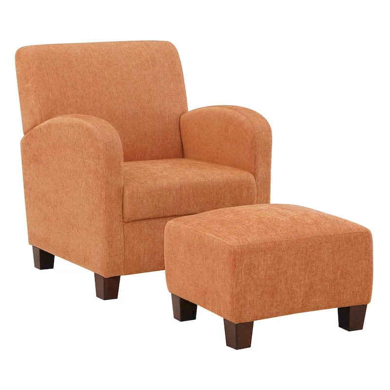 Aiden Chair & Ottoman with Espresso Legs