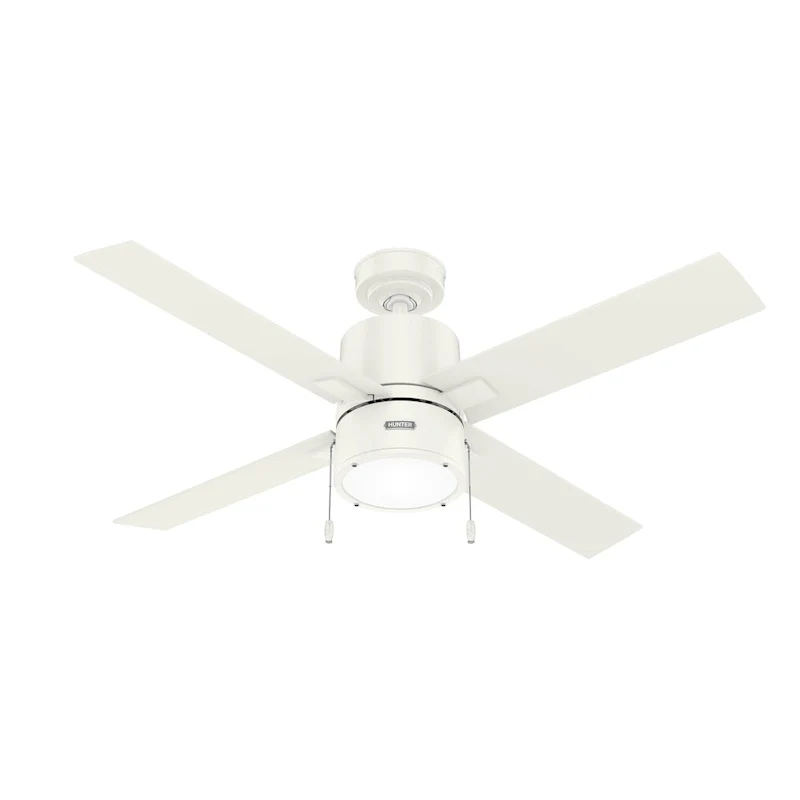 Hunter 52  Beck Ceiling Fan with LED Light Kit and Pull Chain - Transitional, Modern, Farmhouse
