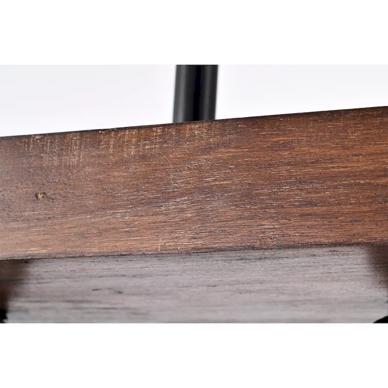 Malli Farmhouse Kitchen Island Chandelier Wood Grain Finish Metal Matte Black Lighting - Matte Black and Wood Grain