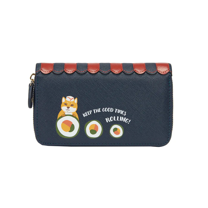 Vendula Sushi - Blue Edition Medium Ziparound Wallet