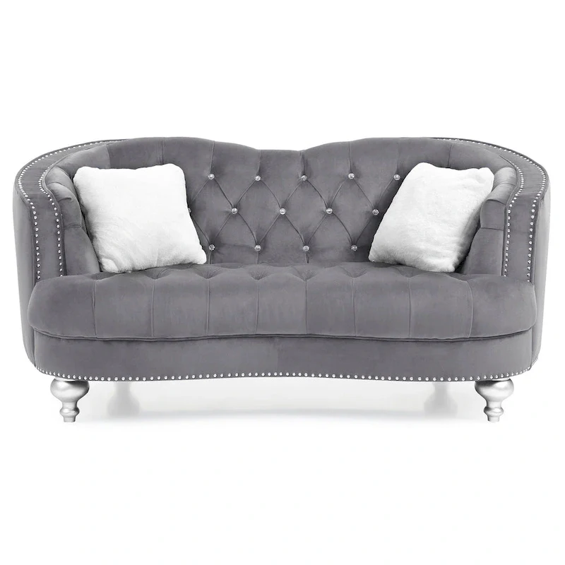 Blue Traditional Loveseat