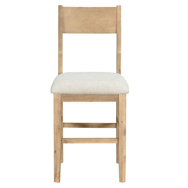 Brown Farmhouse 5-Piece Counter Height Dining Table Set with 4 Chairs