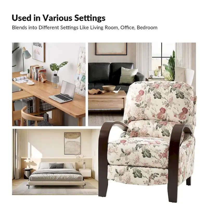 Rita Genuine Leather Manual Recliner by Hulala Home