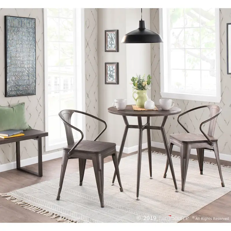 Carbon Loft Barton Industrial Round Dinette Table