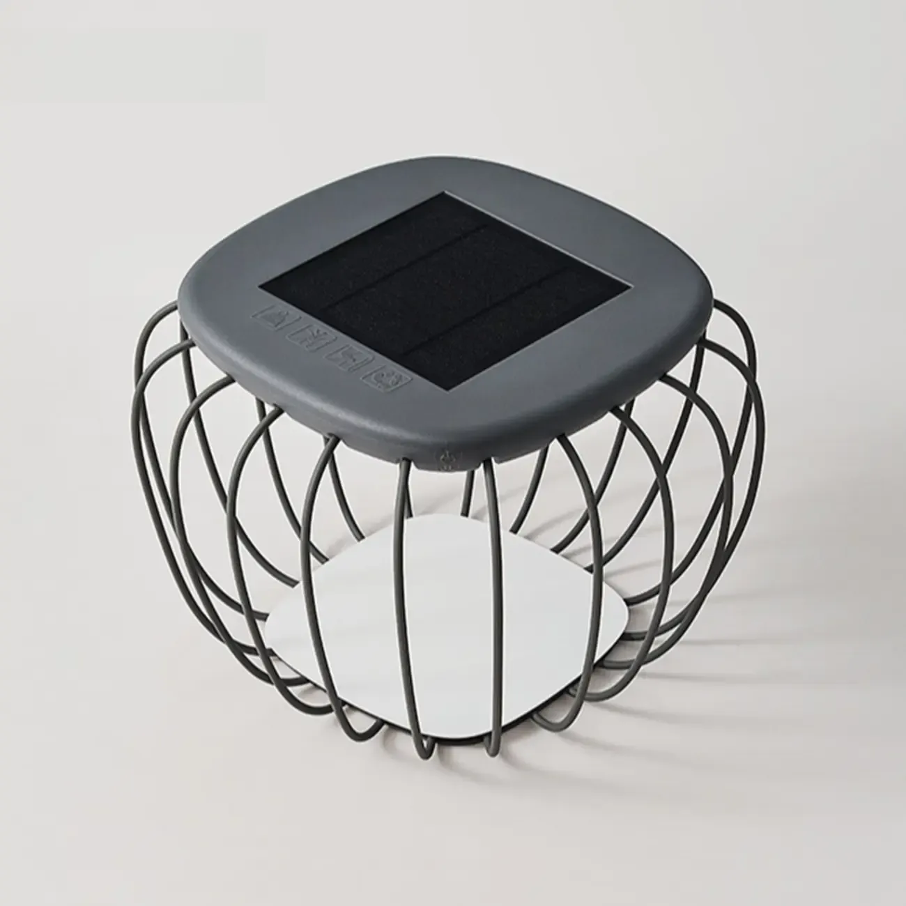 Modern Metal Cage Design Solar Post Cap Light