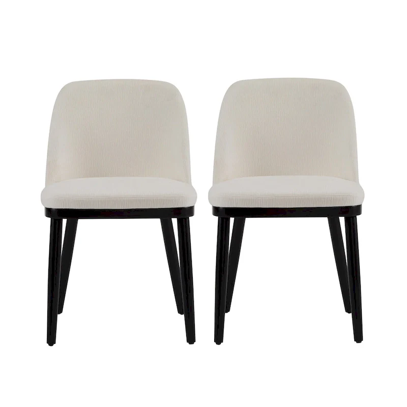 Fabric Upholstered Dining Chairs (Set of 2)
