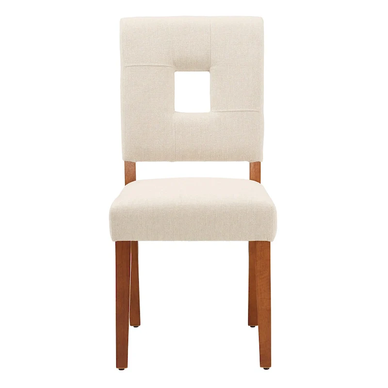 Calvados Upholstered Fabric Keyhole Dining Chairs (Set of 2) by