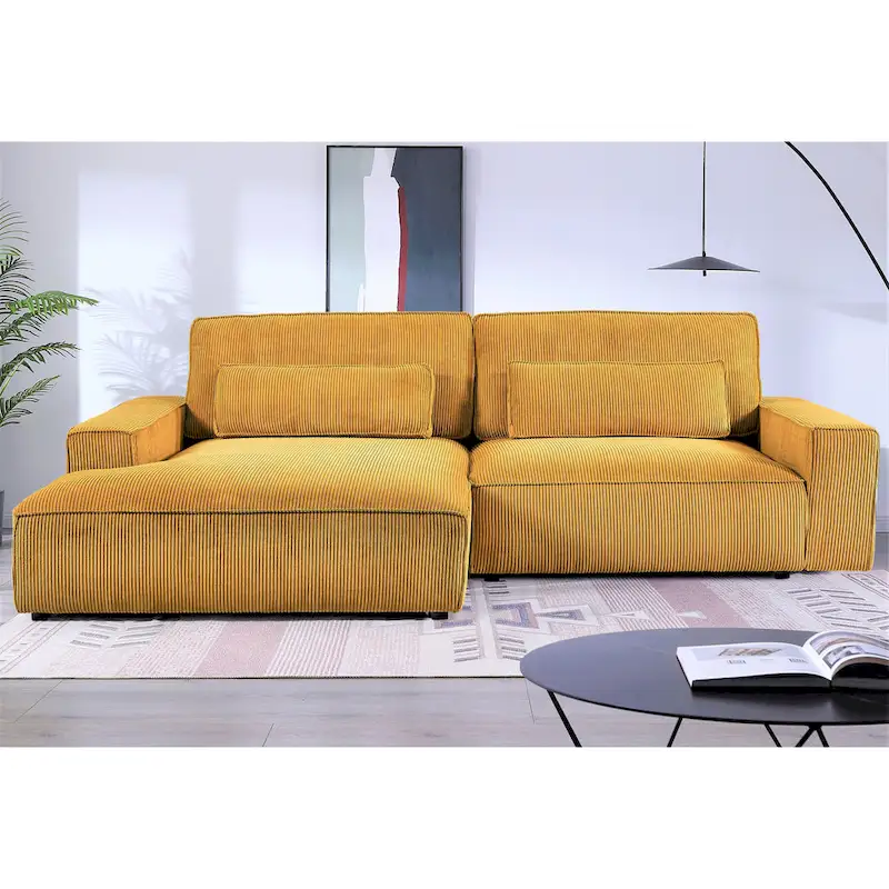 105.52-Inch Ultra-Wide Luxury Modular Sofa with Solid Wood Frame