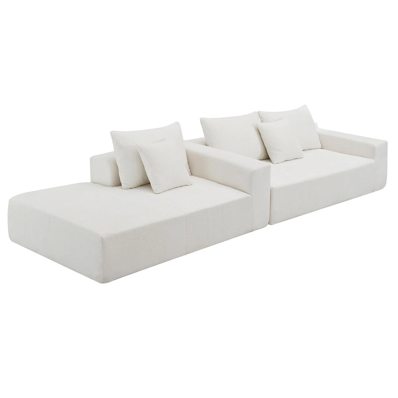 109*68 L-Shape Modular Sectional Living Room Sofa Set Couch Upholstered Sleeper Sofa Free Combination