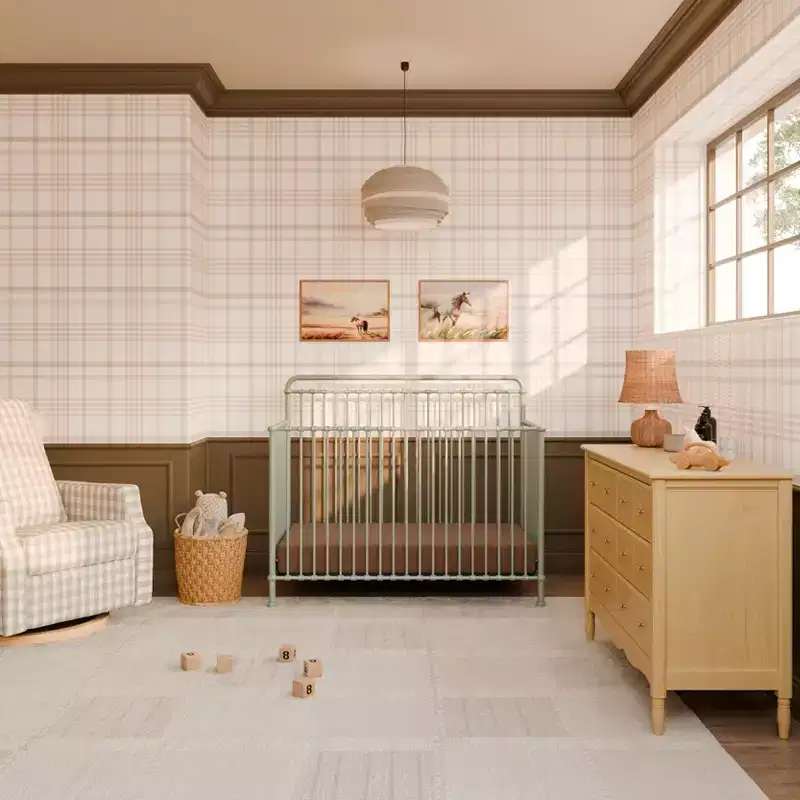 4-in-1 Convertible Metal Crib