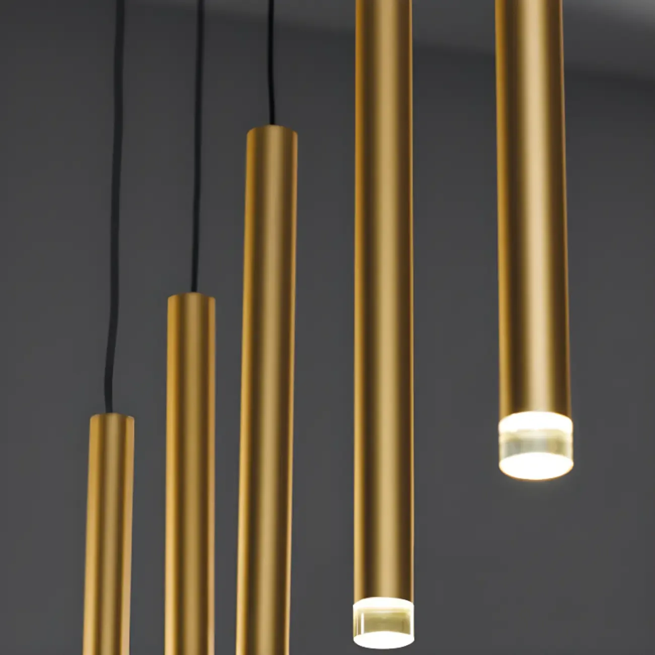Modern Gold Metal Acrylic Geometry LED Pendant Light