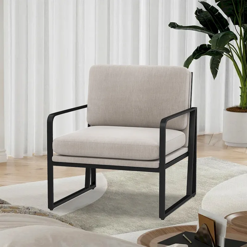 Accent Chairs, Living Room Chairs Linen Arm Chair Accent Chairs for Living Room