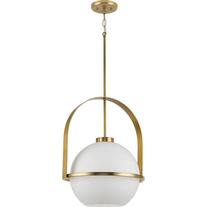 Progress Lighting P500359 Delayne 16  Wide Pendant with Frosted Glass